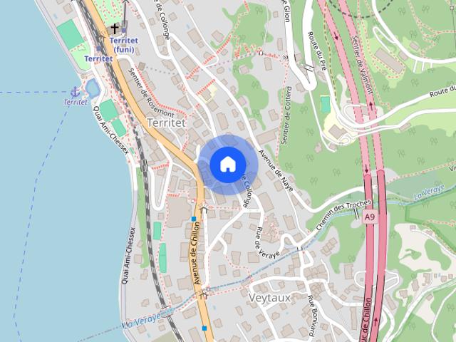 Élégance appartement meublé de 2.5 pcs au cœur de Territet Montreux