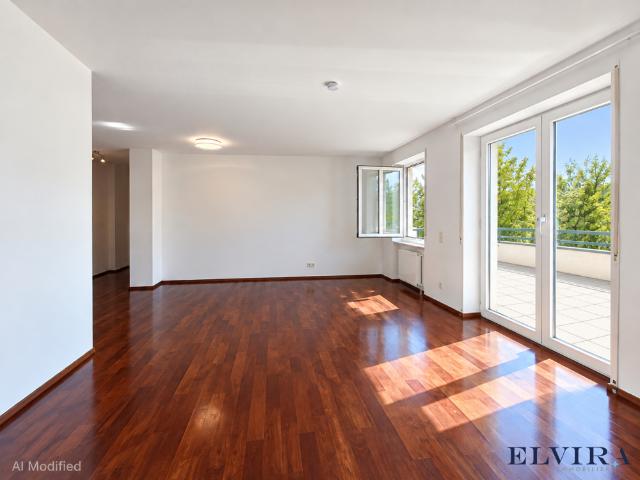 ELVIRA – Bogenhausen Johanneskirchen, Attraktive 3 Zimmer Wohnung mit sonniger Süd Dachterrasse