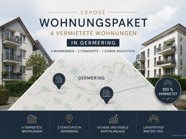 ELVIRA Germering, attraktives Wohnungspaket! Vollvermietetes 4 Einheiten Investment