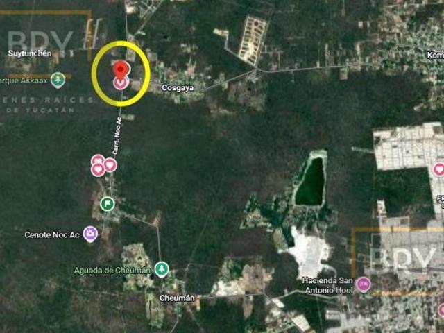 En Venta Terreno de 10,420M2 sobre la Carretera Noc Ac en el entronque a Cosgaya