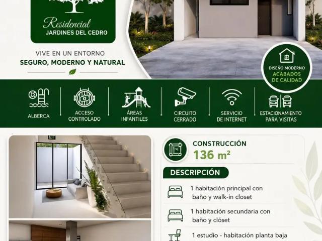 EN VENTA Casa Alba en Residencial Jardines del Cedro $2,295,000 MXN