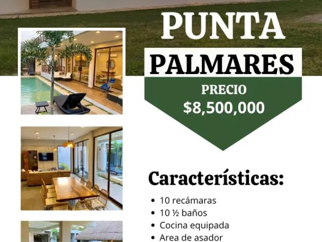 En venta impresionante residencia de 10 recamaras en Punta Palmares