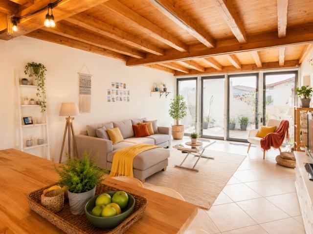 En exclusivité maison en pierre avec jardin