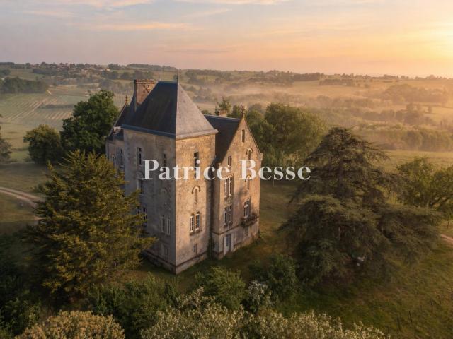 En Gironde, dans l'Entre deux Mers, un château néogothique a. 600m² Villenave de Rions
