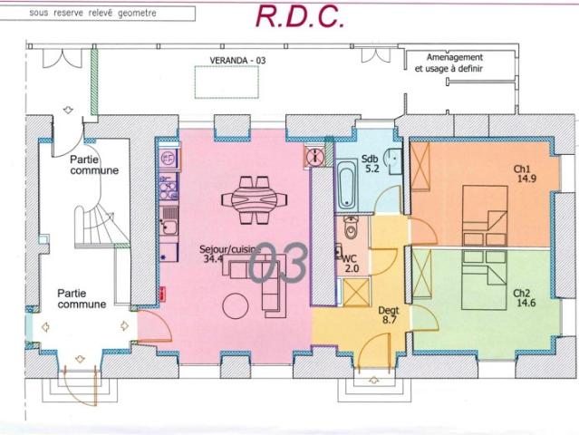 En RDJ: 3 pièces avec véranda, jardin privatif et 2 places de stationnement !