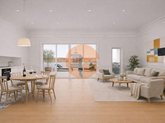 Encantador apartamento T2 com 89 m2 em um edifício Pombalino de grande valor histórico