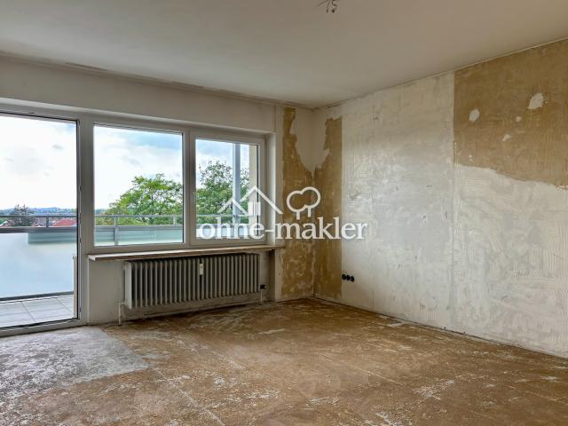 Energetisch saniert 2 Zimmer Whg. mit großem Balkon / Umbau in 3 Zimmer Whg. möglich