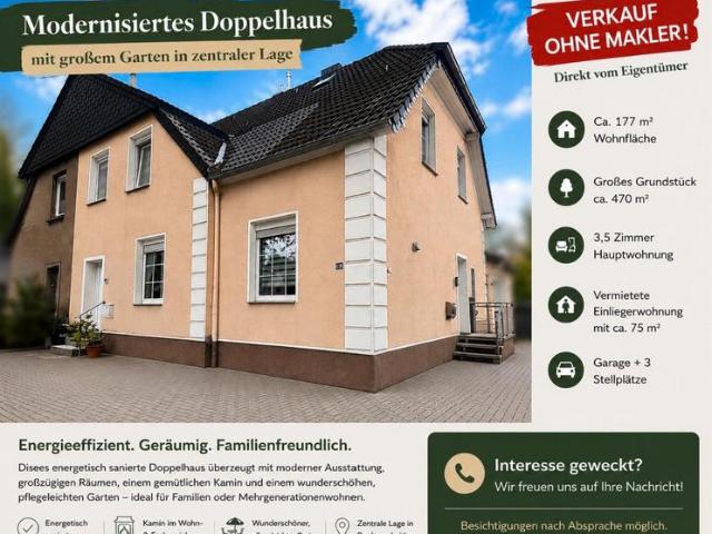 Energetisch sanierte Doppelhaushälfte mit Einliegerwohnung
