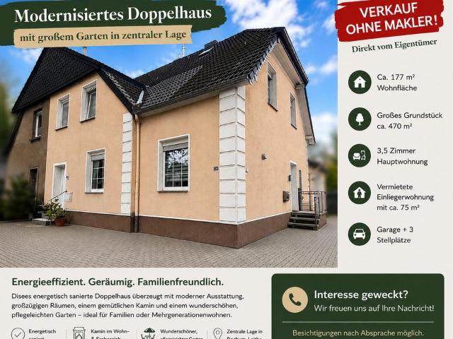 Energetisch sanierte Doppelhaushälfte mit Einliegerwohnung