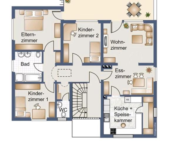 Energetisch saniertes Ein Zweifamilienhaus mit großem Garten