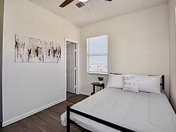 Enjoy your own bathroom, all utilities included, and bus stop.