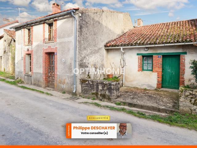 Ensemble 2 maisons mitoyennes à réhabiliter + Grange + Terrain 417 m² Dompierre les Eglises 87190