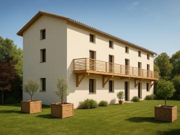 Ensemble immobilier avec maison 200m2 + terrain constructible avec PC pour deux maisons de 130m2