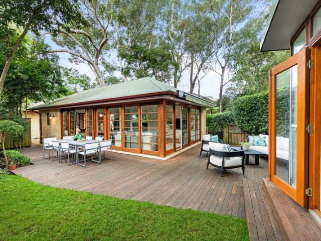Entertainers' home immersed in a picturesque garden setting
