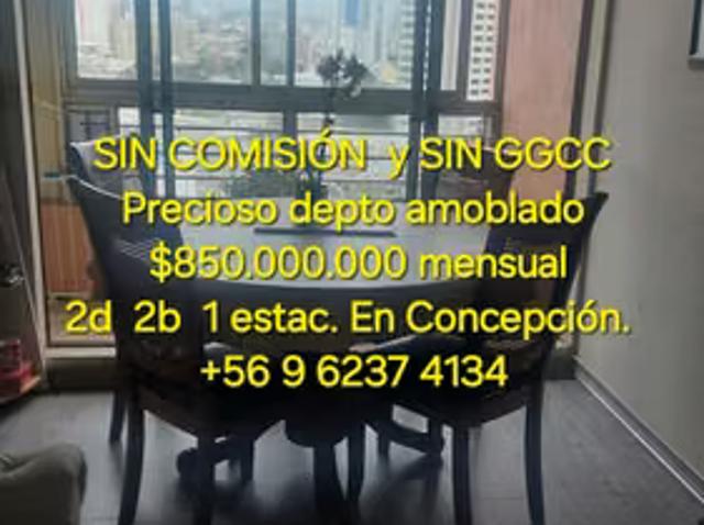 ¡espectacular departamento amoblado en paicaví! incluye ggcc y estacionamiento
