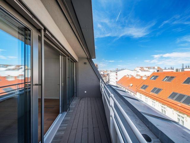 ESSENZ NO. 1 52 m² Erstbezug, gut aufgeteilt, 1. DG mit wenig Schrägen | 6 m² Loggia, 2 Zimmer