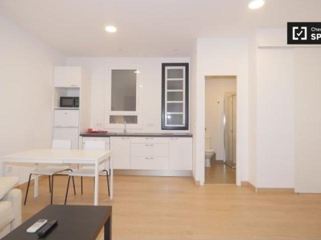 Estudio con aire acondicionado en alquiler en Les Corts