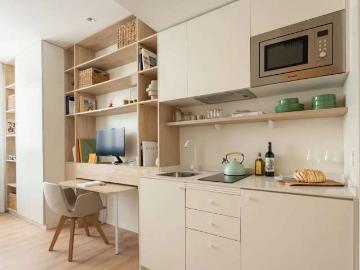Estudio en alquiler en Alcobendas - Cocina equipada