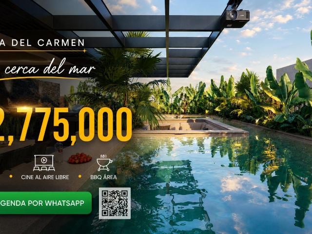 Estudio en preventa Playa del Carmen 1 habitaci?n 10 minutos de la playa