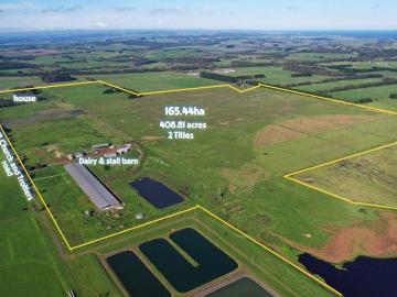 Established Dairy Holding on 408.81 Acres with 3 Bedroom Home
