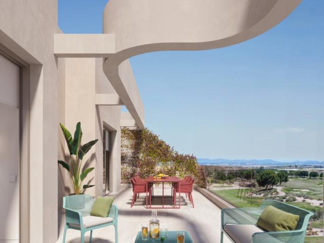Dos dormitorios, 87 m² de superficie construida y una terraz. 87m² Los Baños