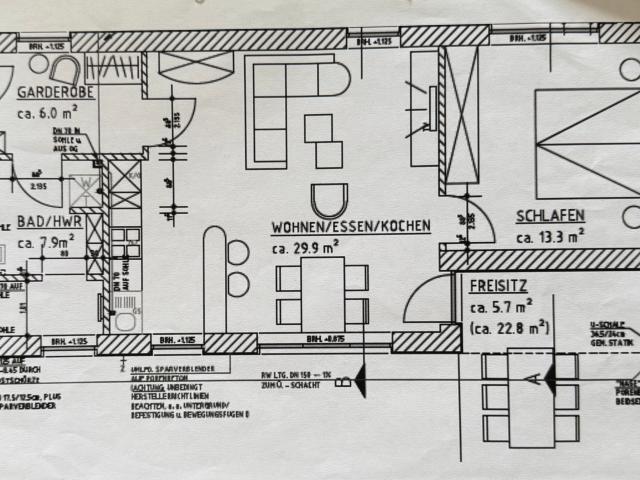 Erdgeschosswohnung 60 qm mit Terrasse
