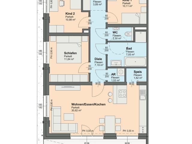 Erdgeschosswohnung mit Garten in der Neuschönau