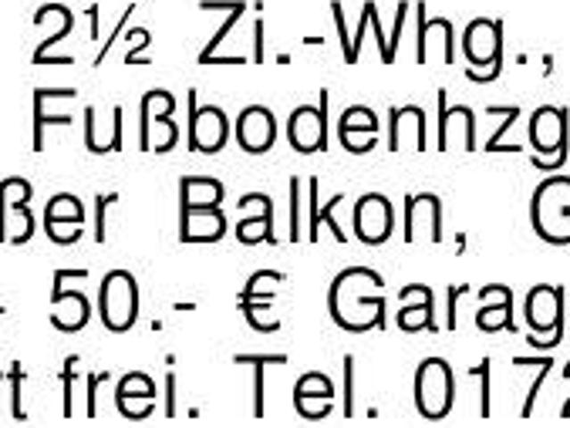 Erlenbach, 2 1/2 Zi. Whg ca. 75 m², Bj. 2016, Fußbodenhzg EB