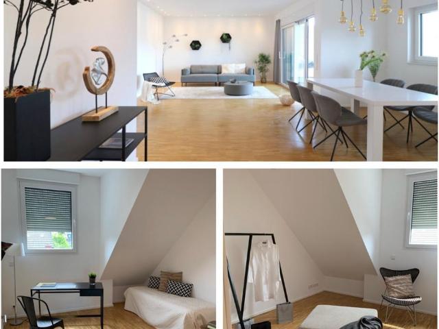 Erstbezug 3 Zimmer mit Balkon und FBH, 1.OG, Dreifamilienhaus