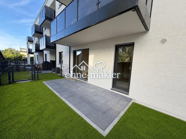 ERSTBEZUG 2 Zi. Whg. mit Süd West Terrasse + Garten, FBH, interner Keller, elektr. Rolläden