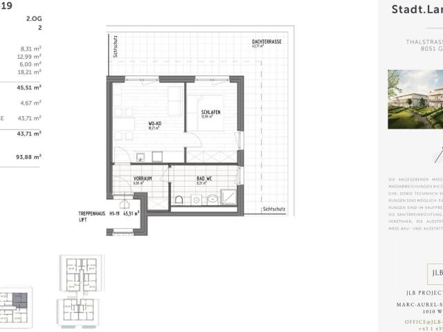 ERSTBEZUG: 2 Zimmer + 44 m² Dachterrasse | Graz Gösting