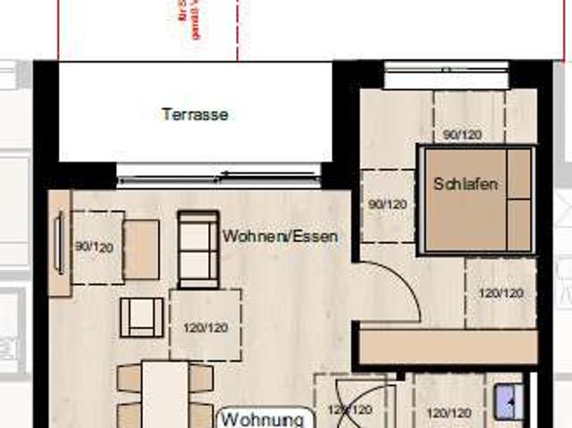 Erstbezug 2 Zimmer Neubauwohnung mit Terrasse und eigenem Gartenanteil