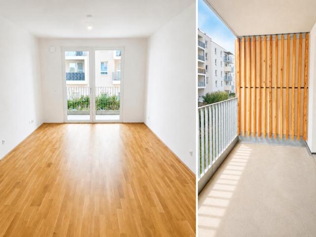Erstbezug: 2 Zimmer Wohnung mit 12 m² Balkon & Tiefgarage Stadt trifft Natur
