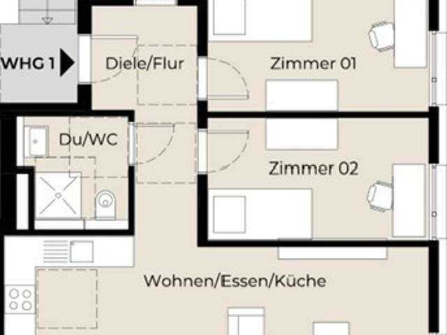 Erstbezug! 4 Zimmer Wohnung mit offenem Wohnkonzept