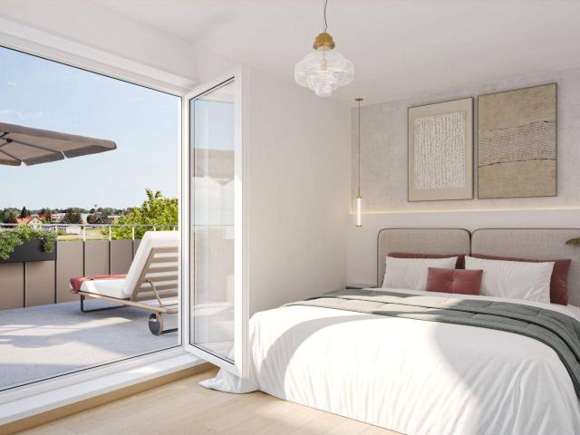 Erstbezug am Mühlwasser – 3 Zimmer Dachgeschosswohnung mit ca. 17 m² Terrassen und großzügiger Wohnküche