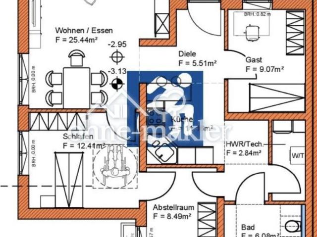 Erstbezug energieeffiziente UG Mietwohnungen KfW55 im Neubau