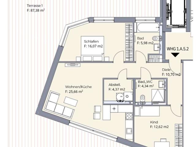 Erstbezug | Exklusive Penthouse 3 Zimmer + 2 Bäder Neubauwohnung mit Balkon & TG