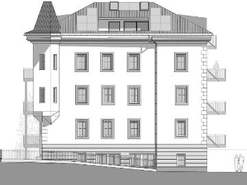 Erstbezug! Exklusive 2 Zimmer Stadtwohnung mit Balkon u. Garten in einer Jahrhunderwendevilla