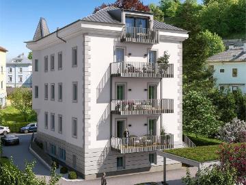 Erstbezug! Exklusive 2 Zimmer Stadtwohnung mit großzügigen Balkon in einer Jahrhunderwendevilla