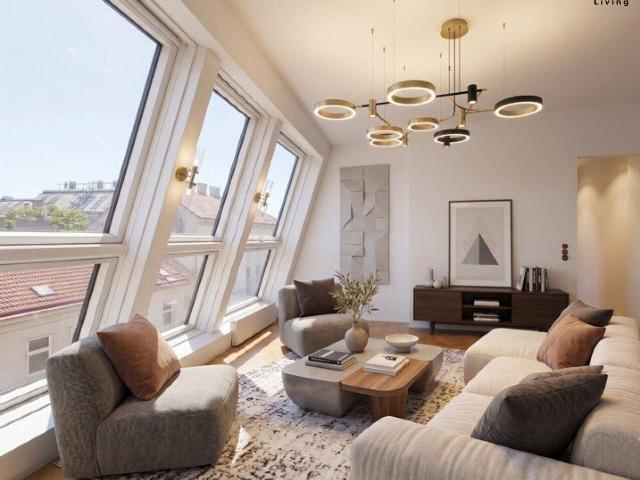 Erstbezug Exklusives Dachgeschoss Penthouse mit Direkter Liftzugang 120mm2 / und Revitalisierten Altbau / Luftwärmepumpe & Fußbodenheizung