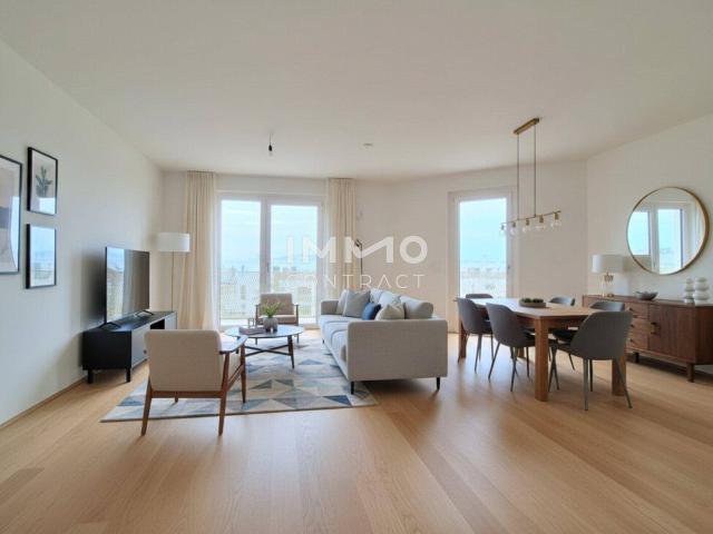 Erstbezug im Hirschfeld: Stilvolle 3 Zimmer Wohnung mit XXL Balkon und Geothermie Komfort