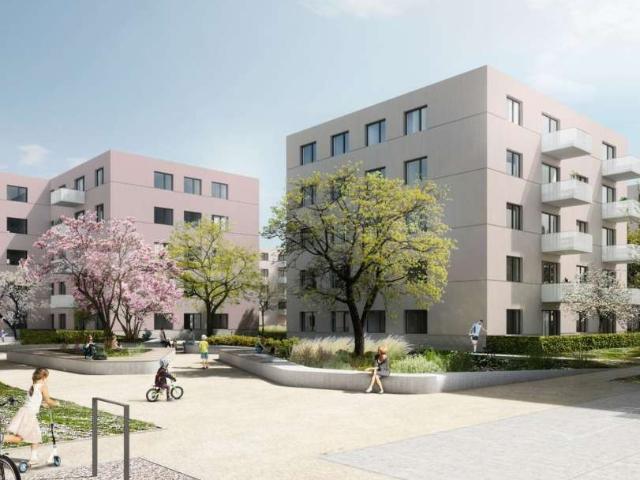 Erstbezug im Neubau 2 Zimmer Wohnung mit offener Wohnküche, Balkon und Fußbodenheizung