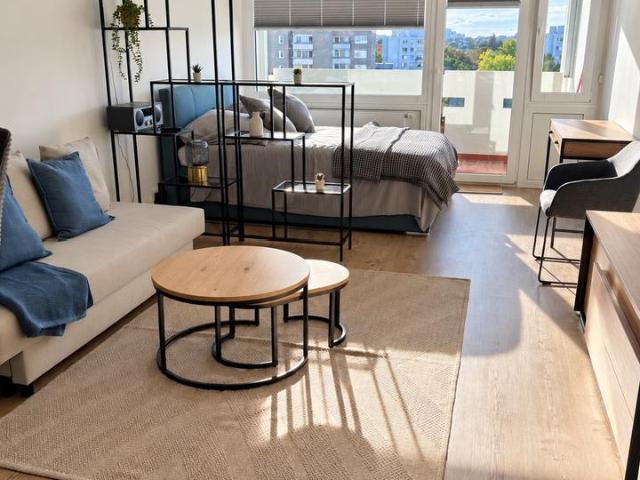 Erstbezug: Möbliertes Apartment mit Skylineblick