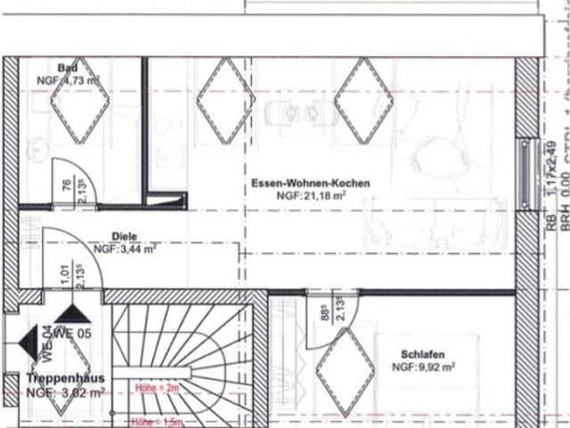 Erstbezug! Moderne 2 Zimmer Wohnung mit Einbauküche in Herrnsheim zu vermieten!