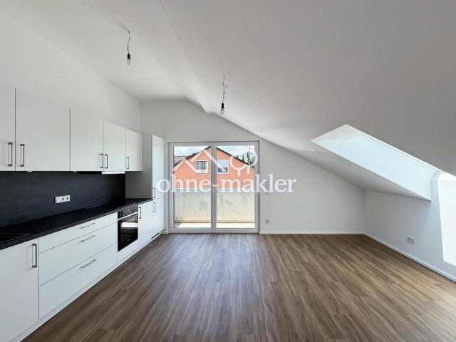 Erstbezug: Moderne 2 Zimmer Dachgeschosswohnung mit Westbalkon und Klimaanlage in Anzing WE06