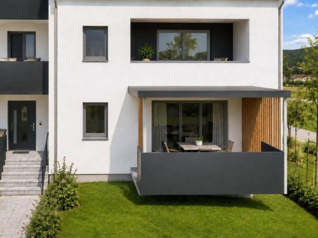 Erstbezug mit Garten und überdachtem Balkon