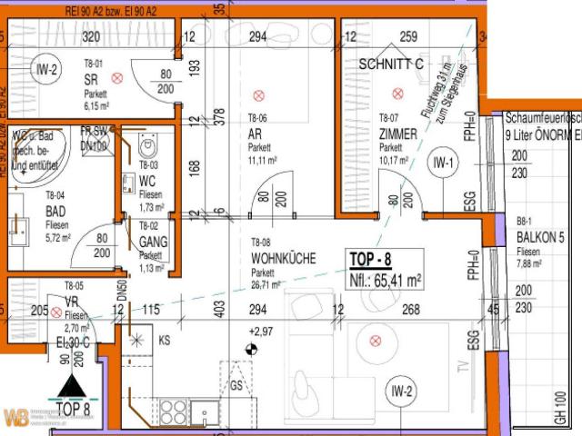 Erstbezug mit 65m² WFL + 7,5m² Balkon, gr. Wohnküche & 2 SZ, PKW Stellplatz