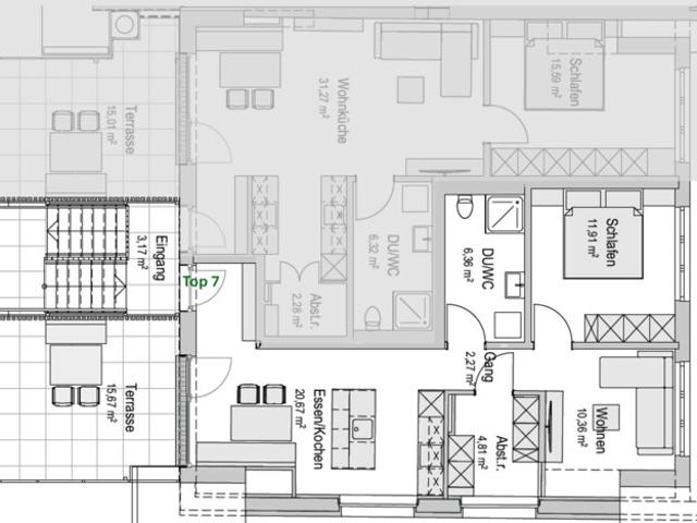Erstbezug nach umfassender Sanierung – hochwertige 2,5 Zimmer Wohnung mit großem Balkon in Lustenau