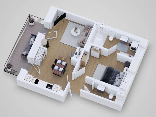 Erstbezug nach Kernsanierung – Moderne 2 Zimmer Wohnung mit Balkon & Stellplatz | Einzug ab 01.09.26