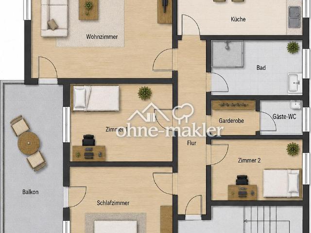 Erstbezug nach Kernsanierung großzügige 4 Zimmer Wohnung in Baiersdorf Wellerstadt zu vermieten